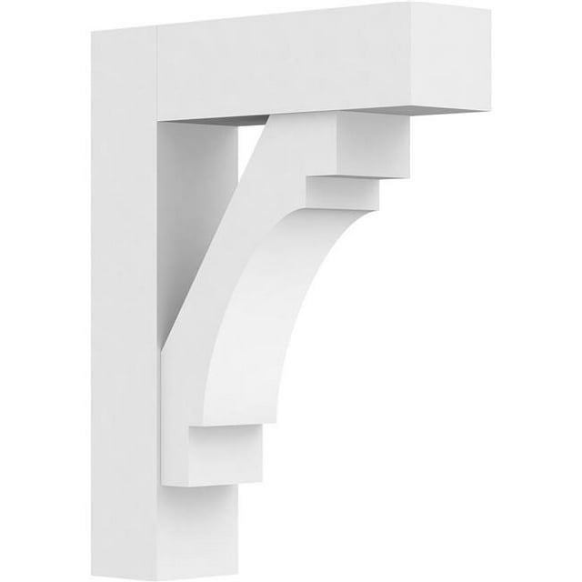 Ekena Millwork BKTP05X20X26MRC05 Standard Merced Architectural Grade PVC Bracket with Block Ends - 5 x 20 x 26 in.