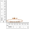 thumbnail image 2 of Gem Stone King 2.26 Ct Round Peach Morganite White Diamond 18K Rose Gold Plated Silver Tennis Bracelet for Women, 2 of 3
