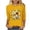 #013-Yellow, variant on Womens Plus Size Graphic Tees Loose Fit Solid Color Crew Neck Casual 3/4 Sleeve Bee Print T-shirt for Spring Tops for Women, Summer Tops for Women