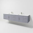 thumbnail image 6 of Geneva 84 in. W Dark Grey Double Bath Vanity, Cultured Marble Top, and Faucet Set, 6 of 11