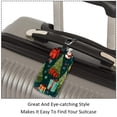 thumbnail image 3 of Square 2Pack PU Leather Christmas Tree Cruise Luggage Tag with Privacy Cover and Name ID Tag for Travel Handbags Backpacks Luggage Tags, 3 of 6