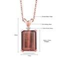 thumbnail image 5 of Gem Stone King 6.52 Ct Red Tiger Eye White Diamond 18K Rose Gold Plated Silver Pendant with Chain, 5 of 5