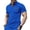 Blue, variant on Bxsruta Men's Casual Short Sleeve Polo Shirt with Pocket Breathable Slim Fit Daily Wear Top