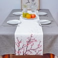 thumbnail image 4 of Table Runner Dresser Scarves 36 Inch Long, Spring Pink Cherry Blossom Flowers Linen Dining Table Runners Floral Tree Branch on White Tabletop Scarf for Wedding Holiday Party Kitchen, 4 of 7