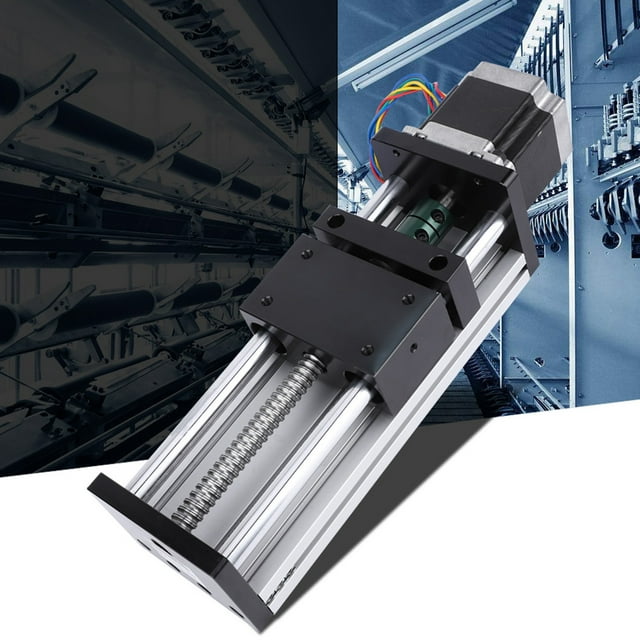 Système de Mouvement Linéaire Application Alternative Automatisation Industrielle Moteur Linéaire 42 Vis à Bille Double Arbre Rail de Guidage Linéaire avec Moteur 42 100mm Course Efficace 1610 Bille
