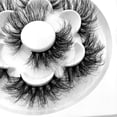 thumbnail image 4 of Pestañas postizas Pestañas hechas a mano 25 mm 8D Volumen esponjoso Pestañas postizas largas y tenues dramáticas Pestañas postizas suaves y reutilizables Paquete de 4 pares, 4 of 5