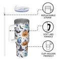 thumbnail image 4 of Colorful Pumpkin Halloween Pattern Tumbler with Handle and Lid,40oz Double Wall Vacuum Insulated Tumbler,Cups Gift for Women and Men, 4 of 7