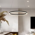 thumbnail image 3 of VONN Tania 24" Adjustable Aluminum ETL Certified Integrated LED Chandelier Black, 3 of 10