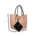 thumbnail image 3 of XOXO Women's Vegan Leather Rose Dual Top Handle Everyday Tote Bag and Wristlet, 3 of 5