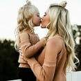 thumbnail image 1 of Matching Mother and Daughter Off Shoulder Long Sleeve Knit sweater, 1 of 8