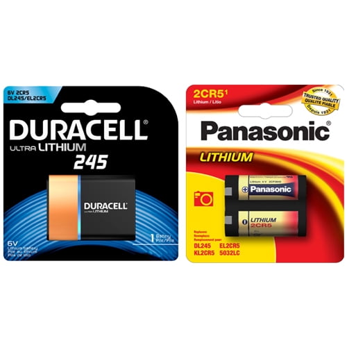 1 x Duracell Ultra 245 + 1 x Batteries Photo au Lithium Panasoniques 2CR5 (2 au Total)