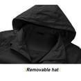thumbnail image 3 of LEEy-world Mens Jackets Casual Stylish Men's Long-Sleeve Full-Zip Lightweight Packable Hooded Puffer Jacket Black,4XL, 3 of 4