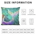 thumbnail image 5 of Fenyluxe Mermaid Unicorn Throw Pillow Cover  Decorative Square Soft Mermaid Tail Blue Pillow Cases Sofa Cushion Home Cartoon Pattern Living Room Decor with Zipper, 5 of 5