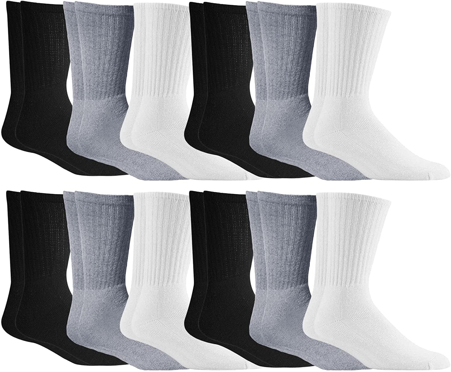 & Smith Mens & Womens Wholesale Bulk Sports Crew, Athletic Case Pack Socks, by SOCKS'NBULK (12 Pairs Mixed Assorted, Mens 10-13 (Shoe Size - Walmart.com
