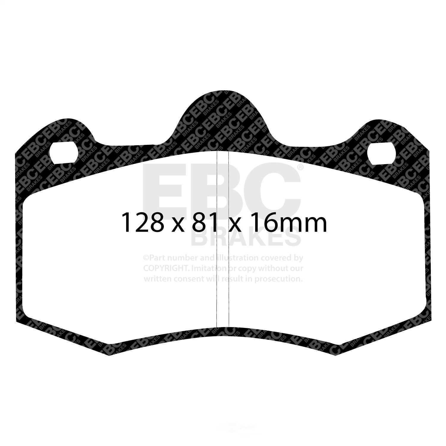 EBC Brakes Redstuff Premium Fast Street Pad For All Engine Sizes Fits select: 2010-2014,2020-2021 LOTUS EVORA