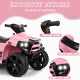 thumbnail image 3 of TOBBI Kids ATV, 6V 4 Wheeler Electric Quad Car Ride on Toys W/ LED Headlights, Horn, Speed Indicator, Pink, 3 of 14