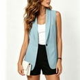 thumbnail image 5 of YgkuHd Spring Blazers for Women Lapel with Pockets Long Sleeve Wavy Stripe Suit Jacket Lightweight Casual Office Work Outfits,Light Blue_M, 5 of 6
