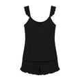 thumbnail image 6 of jobturf Ruffle Pajamas for Women 2 Piece Sets Loose Fit Cute Lounge Set Scoop Neck Tank Top and Shorts Matching Pj Outfits S-XXL, 6 of 6