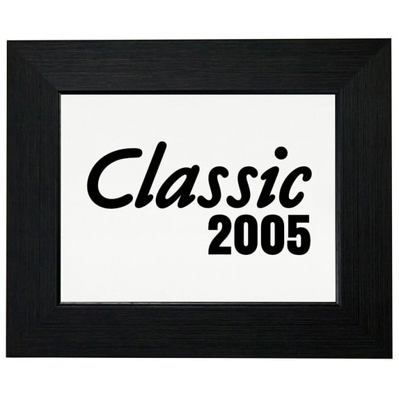 12th Birthday Gift - Born In 2005 - Vintage Classic Framed Print Poster Wall or Desk Mount Options