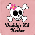 thumbnail image 3 of Inktastic Daddy's Little Rocker Skull Baby Burp Cloth, 3 of 3