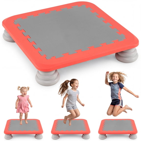 Infans 25.5" Mini Trampoline w/4 Removable & Non-Slip Foot Pads for Kids Indoor Outdoor