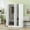 White-MDF-Contemporary-4, variant on 3-Door Mirror Wardrobe with shelves, Closet Organizer White