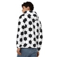 thumbnail image 4 of Kdxio Soccer Ball Print Men Hoodies Casual Hoodies for Men with Zip Pockets Full Zip Long Sleeve Sweatshirt Sports Hooded Jacket-Large, 4 of 5