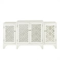 thumbnail image 2 of Verona Quaterfoil Design Kitchen Storage Cabinet w/Mirrored Doors - Cream, 2 of 4