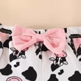 thumbnail image 6 of Baby Girl Fall Winter Clothes Newborn Infant Letter Holy Cow I'm CUTE Cow Print Long Sleeve Ruffle Romper Long Pants Headband Clothing Sets for 0 3 6 9 12 18 Months Baby Girl Outfit, 6 of 6