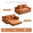 thumbnail image 4 of Hforesty Convertible Folding Sofa Bed for Living Room,Sleeper boneless cloud Couch with pullout bed and Pillows Foldable Floor Chair ,loveseat Lounge Sofa for bedroom,corduroy(ORANGE), 4 of 7