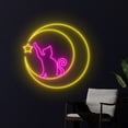 thumbnail image 3 of Handmadetneonsign Cat On The Moon Neon Sign, Moon Cat Neon Sign, Cat Club Decor Sign, Cat Lovers, 3 of 5