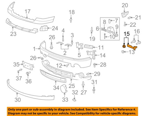 GM OEM Front Bumper-Outer Brace Right 22861859