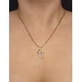 thumbnail image 3 of Cadena y dije de brillos con corona de oro laminado letra U, 3 of 7