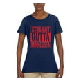 thumbnail image 2 of Straight Outta Minnesota MIN Fan | Fantasy Baseball Fans | Womens Sports Graphic T-Shirt, Navy, Large, 2 of 4