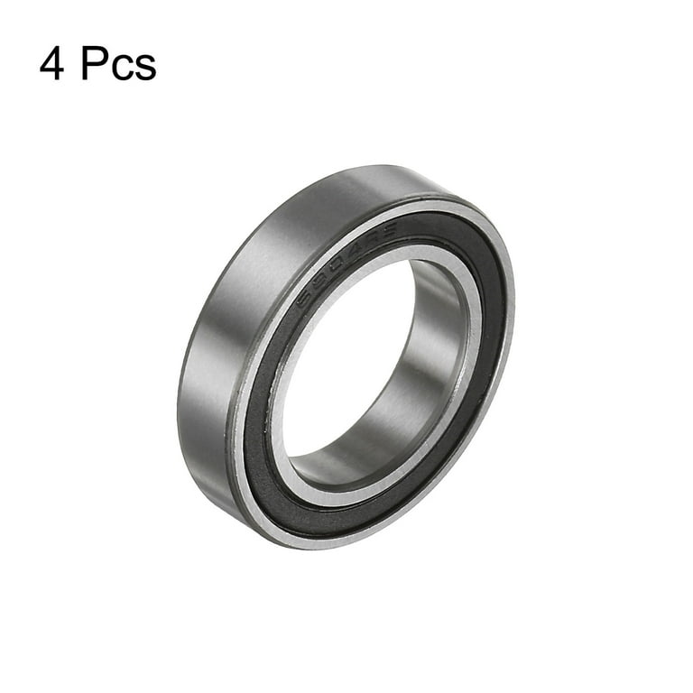 Uxcell 6204-2RS Deep Groove Ball Bearings - 20mm X 47mm X 14mm Double Sealed, Chrome Steel, ABEC3/P6, 6pcs Pack
