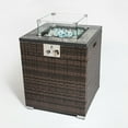 thumbnail image 6 of Kadyn 24" Garden Fire Pit with 50000 BTU and Beautiful Wicker Base, Outdoor Fire Pit for Outside, Patio Deck, Garden, Backyard, Espresso, 6 of 8