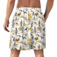 thumbnail image 2 of NICKSUN Shorts de Pyjama Amusants pour Hommes, Bas de Pyjama Doux avec Poches, Cerf Automne, m, 2 of 6