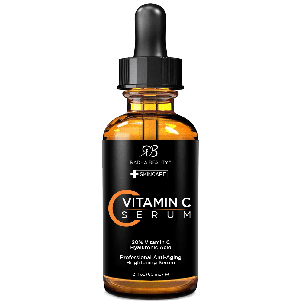 Radha Beauty Vitamin C Serum for Face, HUGE 2oz 20 Organic Vitamin C