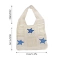 thumbnail image 3 of MDUKONU Crochet Knit Tote Bag for Women, Boho Mesh Shoulder Bag, Summer Beach Vacation Travel Handbag, 3 of 4