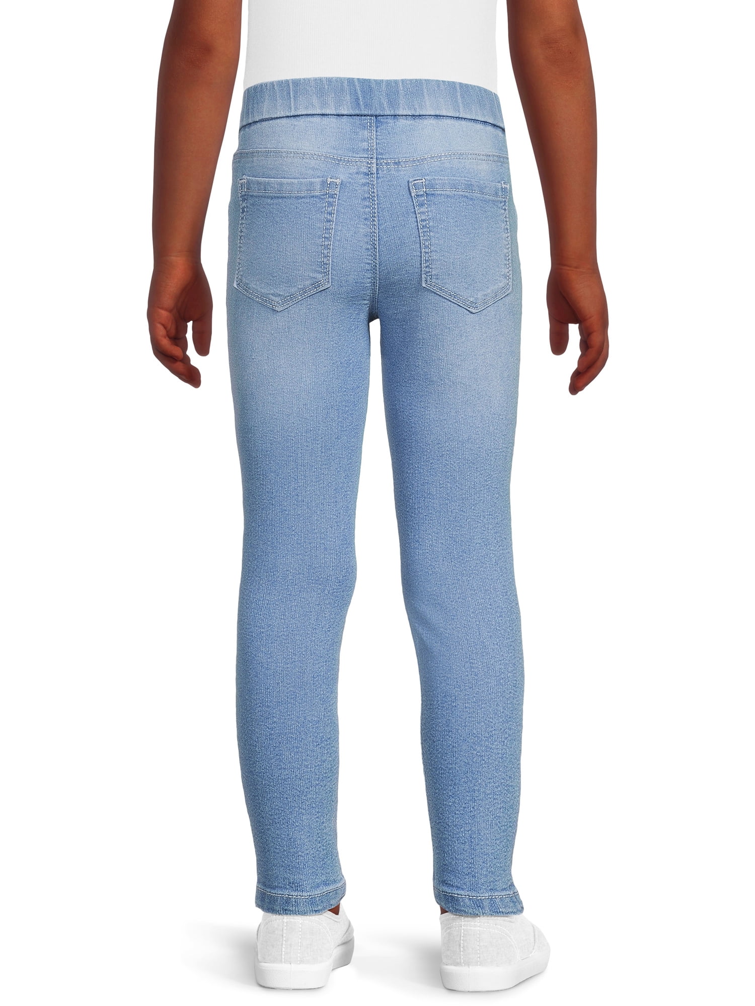 Blue Ink Pull-On Jean With  Shoe Charms, Sizes 4-6X