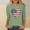 A365 Green, variant on Xdegoge Vintage 4th of July Red White and Blue Heart Flag Graphic T Shirt for Women Three Quarter Sleeve Crewneck Retro Casual Loose Summer Holiday Patriotic Tees