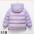 thumbnail image 6 of Boys Girls Down Jacket Unisex Tween 4-12Year Long Sleeve Solid Color Padded Jacket Winter Thickened Warm Padded Coat Casual Outerwear, 6 of 6