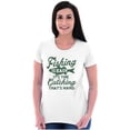 thumbnail image 3 of Angler Fishing Humor Easy Hard Catch Womens Fitted Plus Size Graphic Tee Brisco Brands 3X, 3 of 5