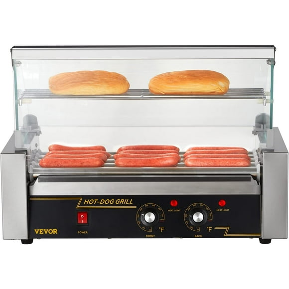 Hot Dog Roller VEVOR 12 Hot Dog Capacidad 5 rodillos 750 W