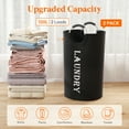 thumbnail image 4 of Lifewit 120L 2-Pack Large Laundry Basket, Collapsible Laundry Hamper with Aluminum Handles, Waterproof Freestanding Dirty Clothes Hampers for Laundry Room Bedroom Dorm Bathroom, Black, 4 of 8