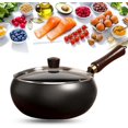 thumbnail image 1 of Jinswhdre Cast Iron Skillet - Hand-Forged Iron Pan, 9.5 Inch Uncoated Pure Metal Frying Pan with Lid, Large Belly Pot for Gas & Induction Stoves, Non-Stick Cookware for All Culinary Styles, 1 of 8