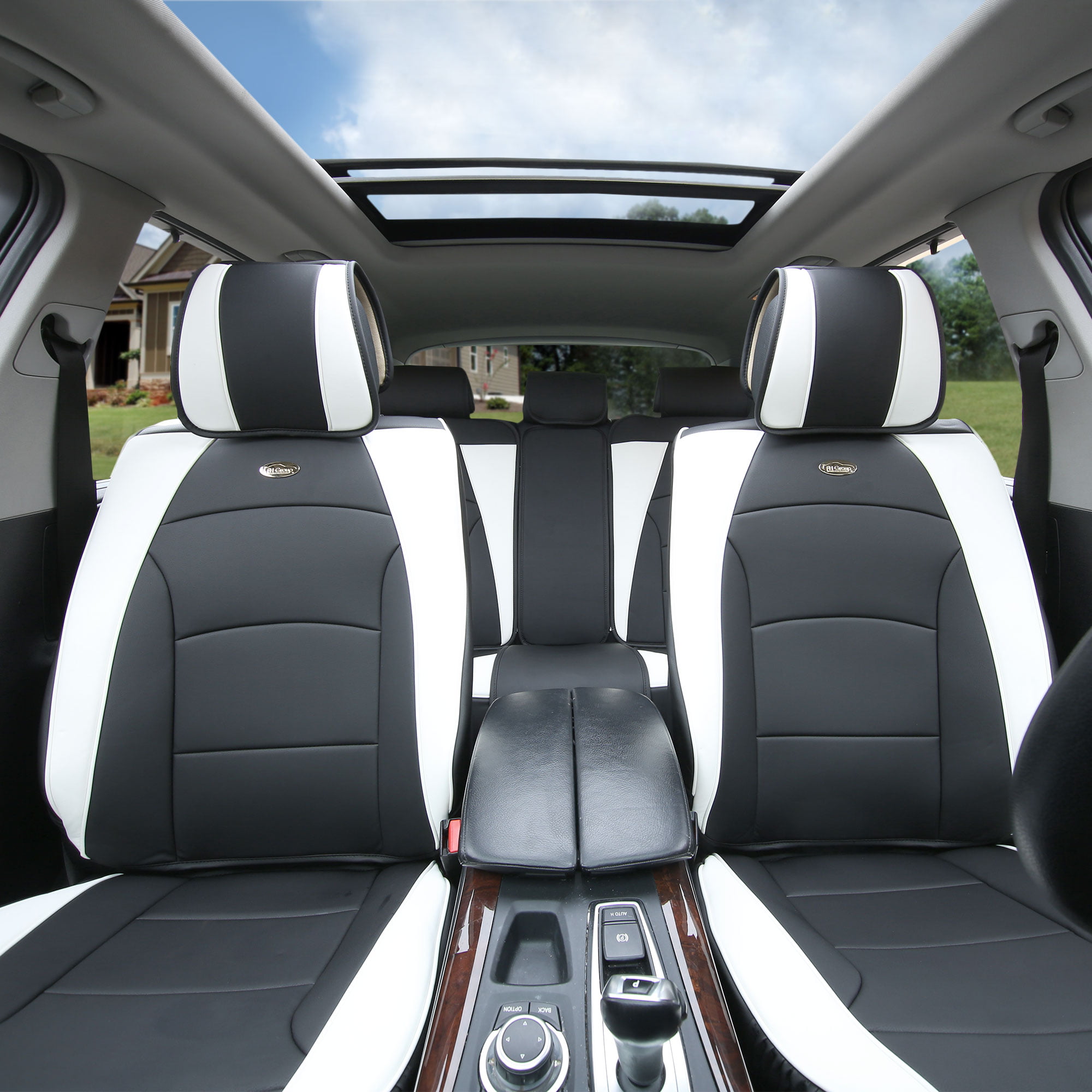 Car SUV Truck Leatherette Seat Cushion Covers 5 Seat Full Set Seats