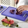 thumbnail image 4 of Linoroso Cutting Boards Set for Kitchen Included Defrosting Tray for Frozen Meat, Plastic Cutting Board Dishwasher Safe - Veri Peri, 4 of 9