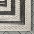 thumbnail image 3 of Well Woven Indoor/Outdoor Area Rug 7'10" x 9'10" Frankie Black & Beige Striped Border, 3 of 7