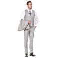 thumbnail image 3 of Porto Filo 3 Piece Silver Men's Slim Fit Suit, 3 of 3